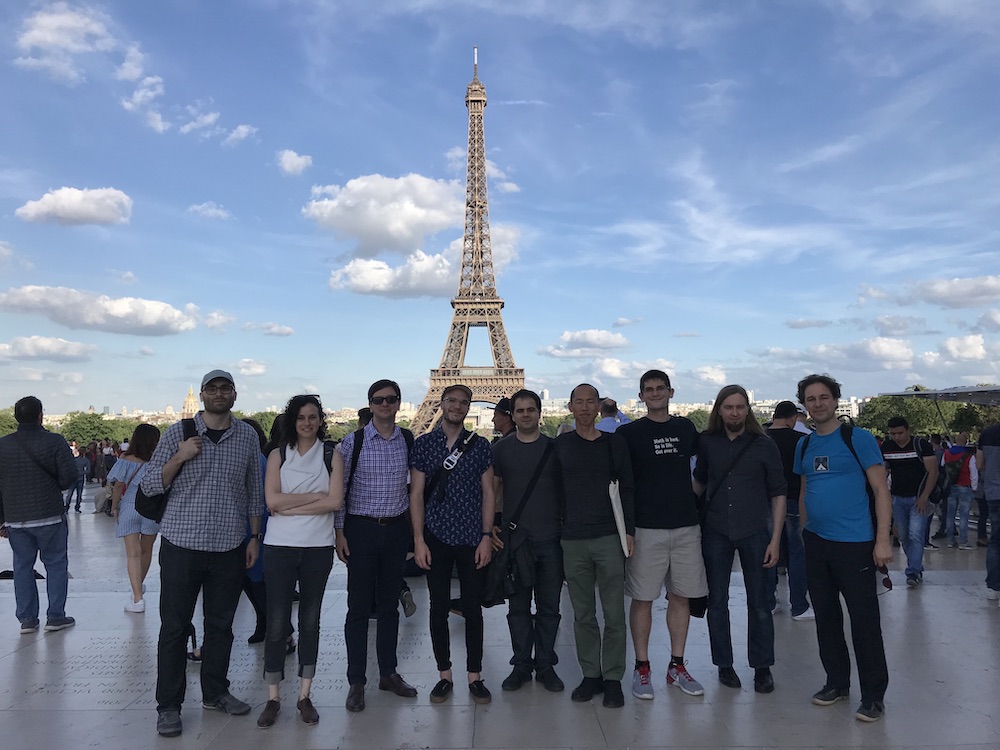 A bunch of network scientists close to the Netsci 2018 venue